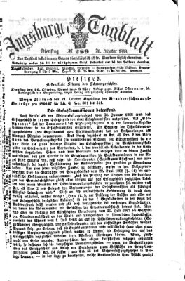 Augsburger Tagblatt Dienstag 20. Oktober 1868
