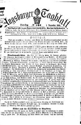 Augsburger Tagblatt Dienstag 1. Dezember 1868