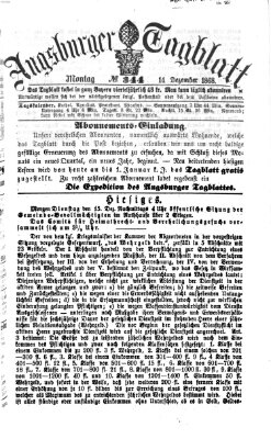 Augsburger Tagblatt Montag 14. Dezember 1868