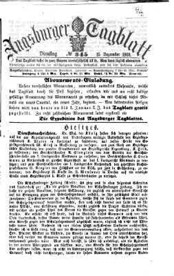 Augsburger Tagblatt Dienstag 15. Dezember 1868
