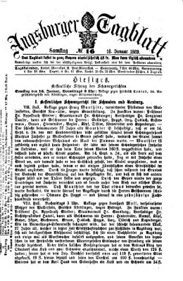 Augsburger Tagblatt Samstag 16. Januar 1869