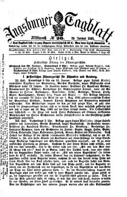 Augsburger Tagblatt Mittwoch 20. Januar 1869