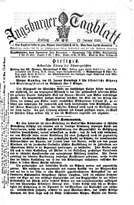 Augsburger Tagblatt Freitag 22. Januar 1869