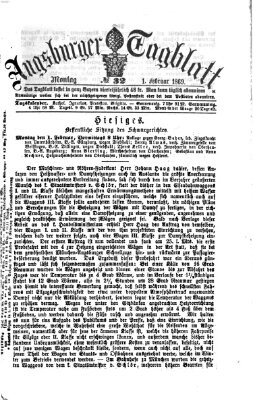 Augsburger Tagblatt Montag 1. Februar 1869