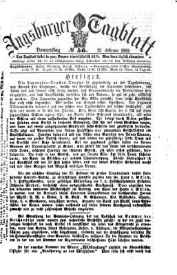 Augsburger Tagblatt Donnerstag 25. Februar 1869