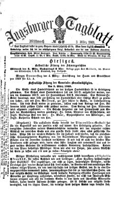 Augsburger Tagblatt Mittwoch 3. März 1869
