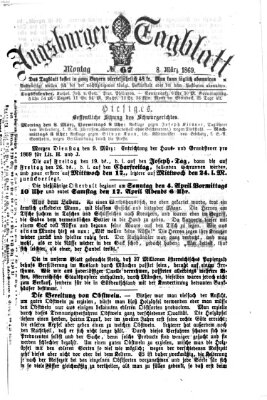 Augsburger Tagblatt Montag 8. März 1869