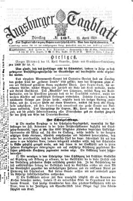 Augsburger Tagblatt Dienstag 13. April 1869