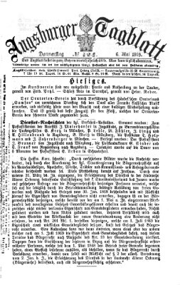 Augsburger Tagblatt Donnerstag 6. Mai 1869