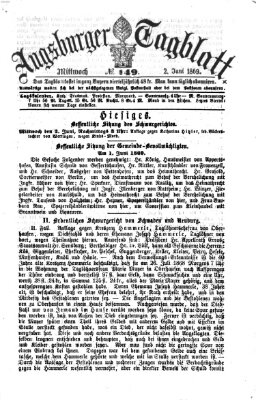 Augsburger Tagblatt Mittwoch 2. Juni 1869