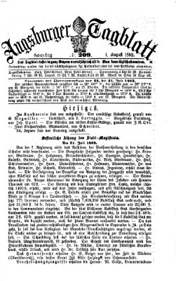 Augsburger Tagblatt Sonntag 1. August 1869
