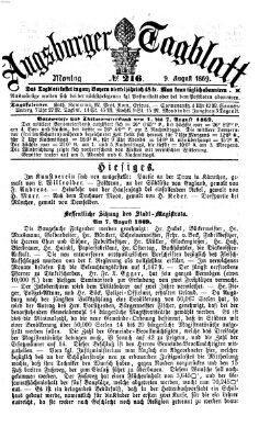 Augsburger Tagblatt Montag 9. August 1869