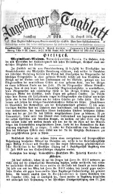 Augsburger Tagblatt Samstag 14. August 1869