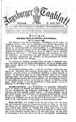 Augsburger Tagblatt Mittwoch 18. August 1869