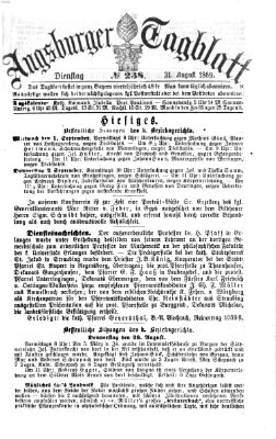 Augsburger Tagblatt Dienstag 31. August 1869
