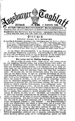 Augsburger Tagblatt Mittwoch 8. September 1869