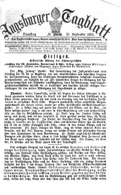 Augsburger Tagblatt Dienstag 28. September 1869