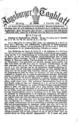 Augsburger Tagblatt Montag 1. November 1869