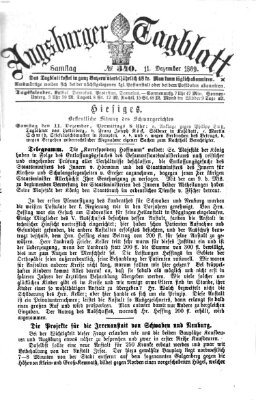 Augsburger Tagblatt Samstag 11. Dezember 1869