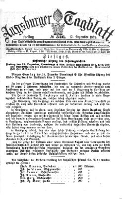 Augsburger Tagblatt Freitag 17. Dezember 1869