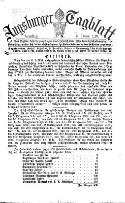 Augsburger Tagblatt Samstag 8. Januar 1870