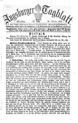 Augsburger Tagblatt Montag 10. Januar 1870
