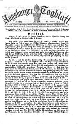 Augsburger Tagblatt Freitag 28. Januar 1870