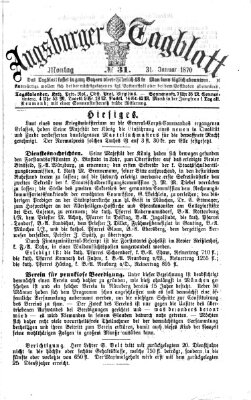 Augsburger Tagblatt Montag 31. Januar 1870