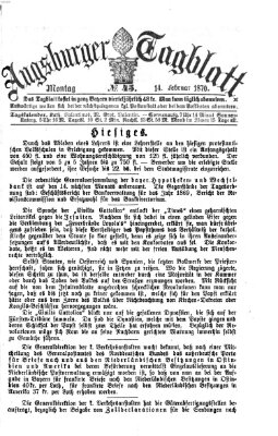 Augsburger Tagblatt Montag 14. Februar 1870