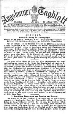 Augsburger Tagblatt Dienstag 22. Februar 1870