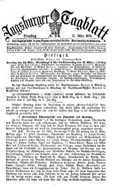 Augsburger Tagblatt Dienstag 15. März 1870