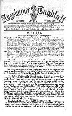 Augsburger Tagblatt Mittwoch 30. März 1870
