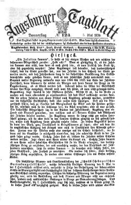 Augsburger Tagblatt Donnerstag 5. Mai 1870