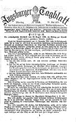 Augsburger Tagblatt Montag 23. Mai 1870
