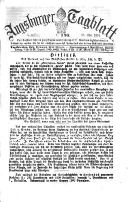 Augsburger Tagblatt Samstag 28. Mai 1870