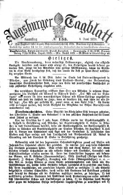 Augsburger Tagblatt Samstag 4. Juni 1870