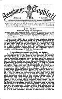 Augsburger Tagblatt Mittwoch 6. Juli 1870