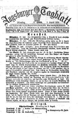 Augsburger Tagblatt Montag 1. August 1870