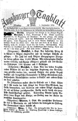 Augsburger Tagblatt Montag 5. September 1870