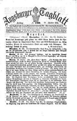 Augsburger Tagblatt Freitag 21. Oktober 1870