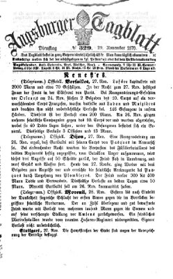Augsburger Tagblatt Dienstag 29. November 1870