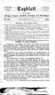 Tagblatt für die Städte Dillingen, Lauingen, Höchstädt, Wertingen und Gundelfingen Dienstag 10. Juli 1866