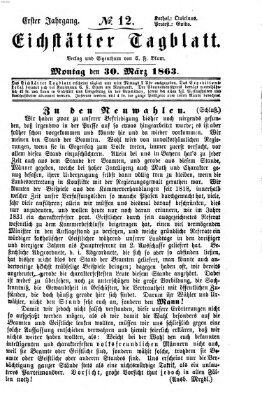 Eichstätter Tagblatt Montag 30. März 1863