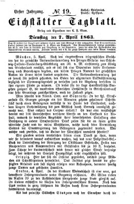 Eichstätter Tagblatt Dienstag 7. April 1863