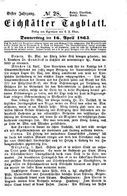 Eichstätter Tagblatt Donnerstag 16. April 1863