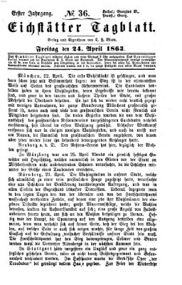 Eichstätter Tagblatt Freitag 24. April 1863