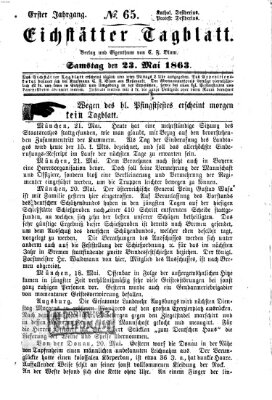 Eichstätter Tagblatt Samstag 23. Mai 1863