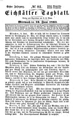 Eichstätter Tagblatt Mittwoch 10. Juni 1863