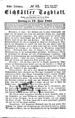 Eichstätter Tagblatt Freitag 12. Juni 1863