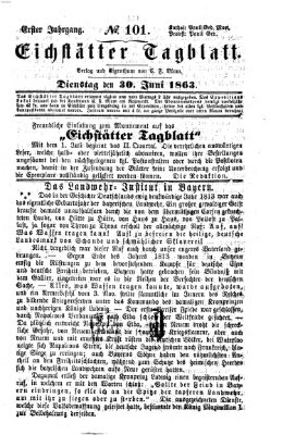 Eichstätter Tagblatt Dienstag 30. Juni 1863